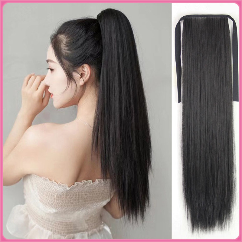 YTL หางม้าตรง 45/55/65ซม ไหมนุ่มสวย ดูเป็นธรรมชาติ แฮร์พีชหางม้า ผมตรง ผมนิ่ม สวย ดูเป็นธรรมชาติ ยาว 50 ซม หนาพิเศษ 150G