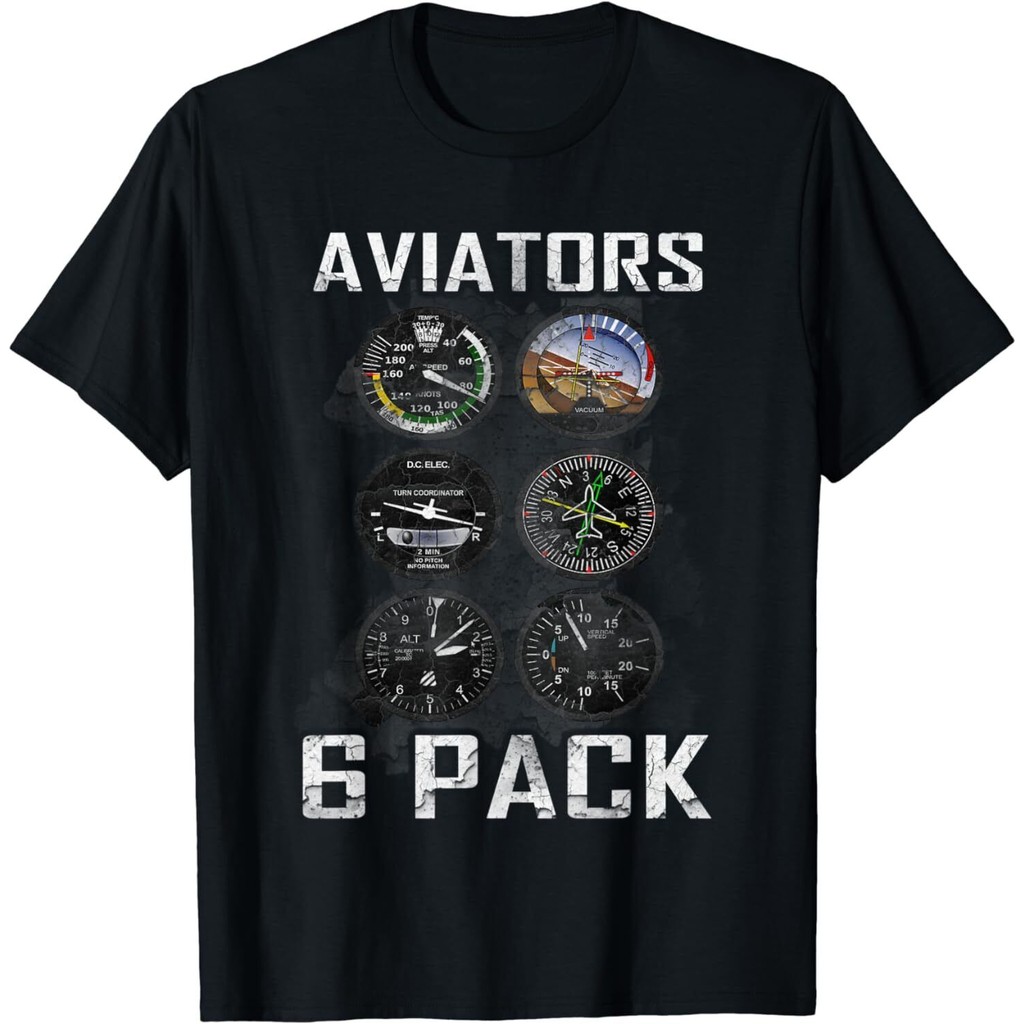 Aviators 6 Pack Shirt เสื้อยืดพรีเมี่ยม Pilot Idea