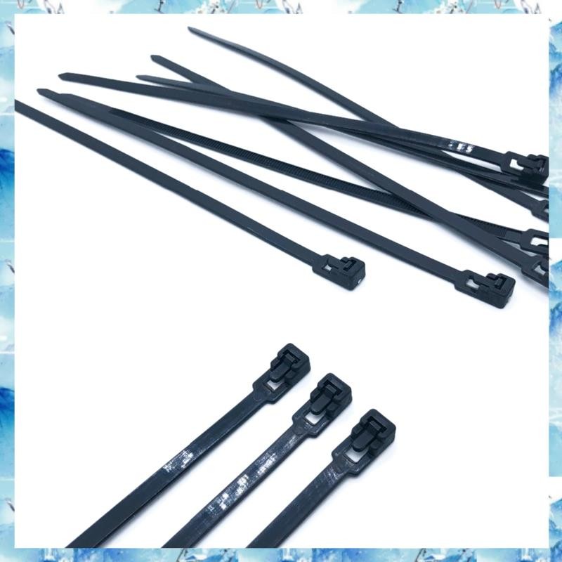 [ ] 200 มม. Releasable Cable Ties พลาสติกสี Reusable Cable Ties Loop Wrap ไนลอน Zip Ties Bundle Ties