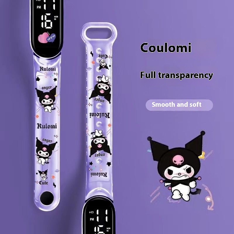 🕒✨【นาฬิกาคุโรมิ】ดิจิตอลเด็กสไตล์การ์ตูนสว่างไฟ+กันน้ํา ขนาดกะทัดพกพาสะดวก ช่วยเสริมทักษะการจัดเวลาและความอดทน 🌟 ของขวัญวันเกิดสำหรับเด็ก 6-12 ปี 🌟