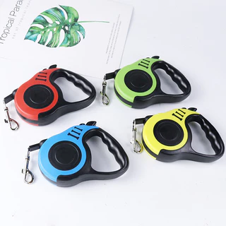 stock Retractable dog leash สายจูงสุนัขแบบยืดหดได้ สายจูงสัตว์เลี้ยง สายจูงแมว หมา สุนัข ระบบเบรคอัตโนมัติ