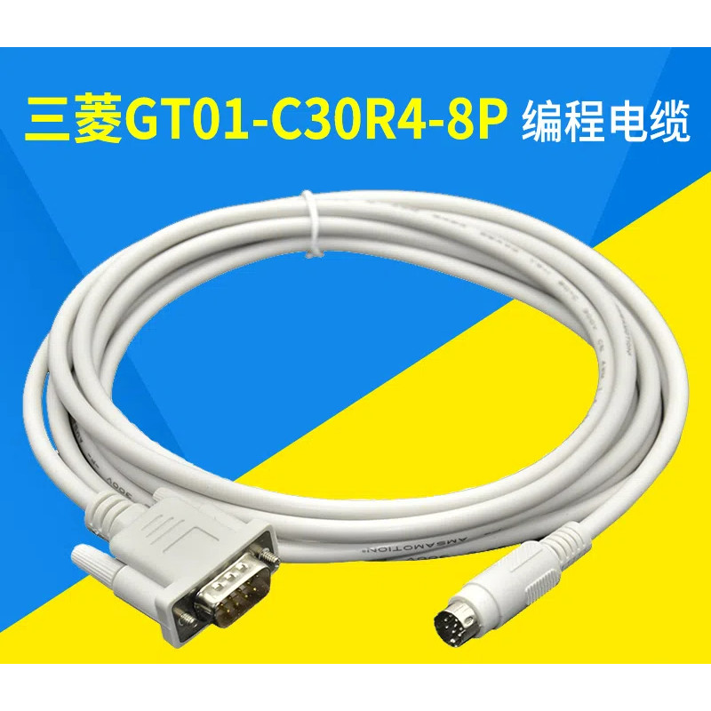 เหมาะสําหรับ Mitsubishi GT11/GT15 หน้าจอสัมผัสไปยังการเชื่อมต่อ Mitsubishi FX PLC ดาวน์โหลดสาย GT01-