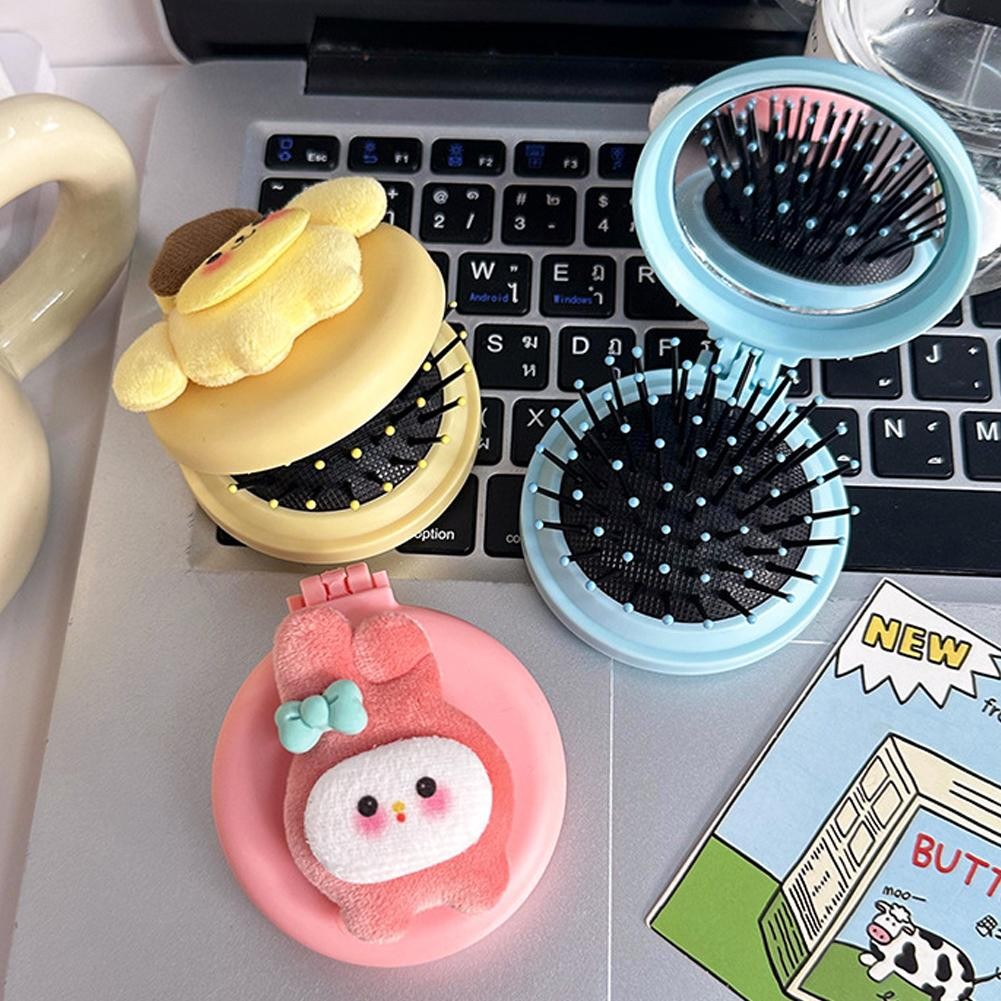 การ์ตูนตุ๊กตาถุงลมนิรภัยหวีพับพลิกกระจกหวีนักเรียนกระจกแต่งหน้าหวีพับ ฉ5ร1 - รูปที่ 4