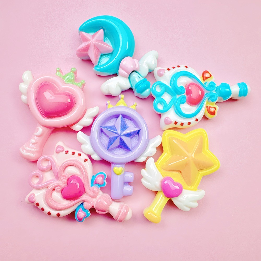 10 ชิ้น Magic Wand เรซิ่น Charms สําหรับ DIY (1-200)