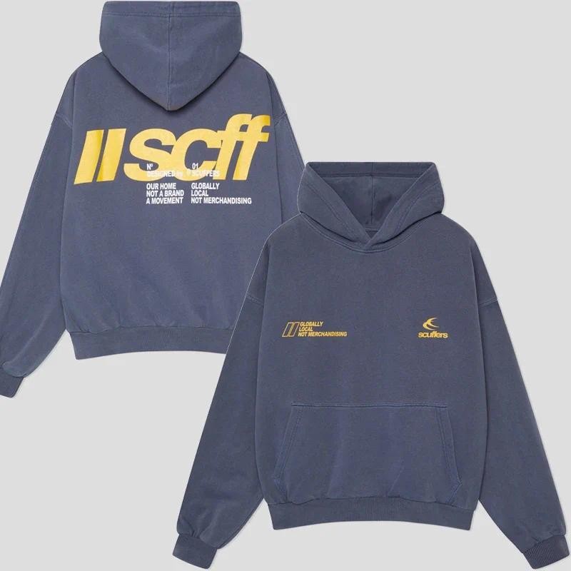 Scuffers โลโก้ล่าสุด Edition พิมพ์สองด้านกีฬา Street Hoodie ผู้หญิงขนาดใหญ่ T เสื้อ Y2k Harajuku เสื้อผ้าด้านบน