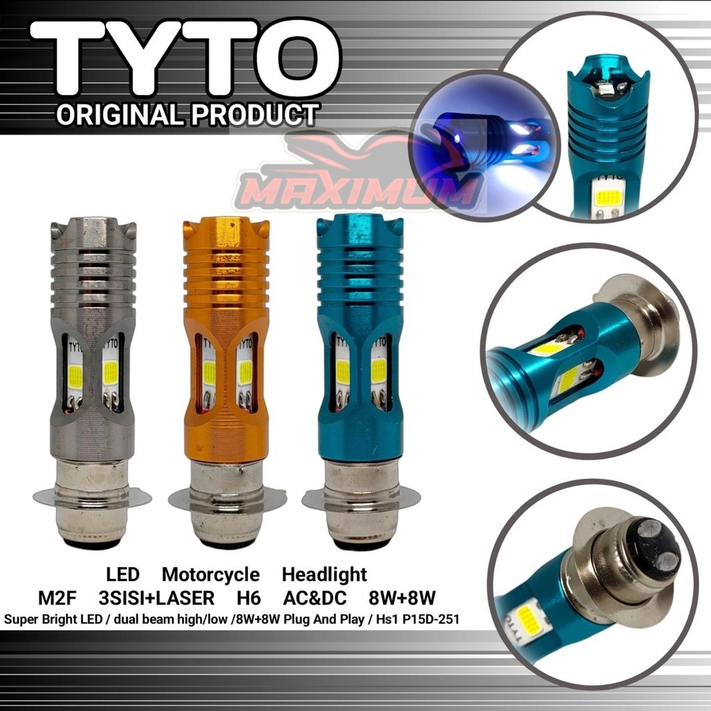 TITO M2F H6 8WATT AC DC DUAL BEAM MOTORCYCLE HEADLAMP BULB