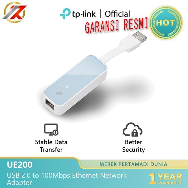 TP-LINK UE200 USB 2.0 เป็นอะแดปเตอร์เครือข่ายอีเธอร์เน็ต LAN 100Mbps