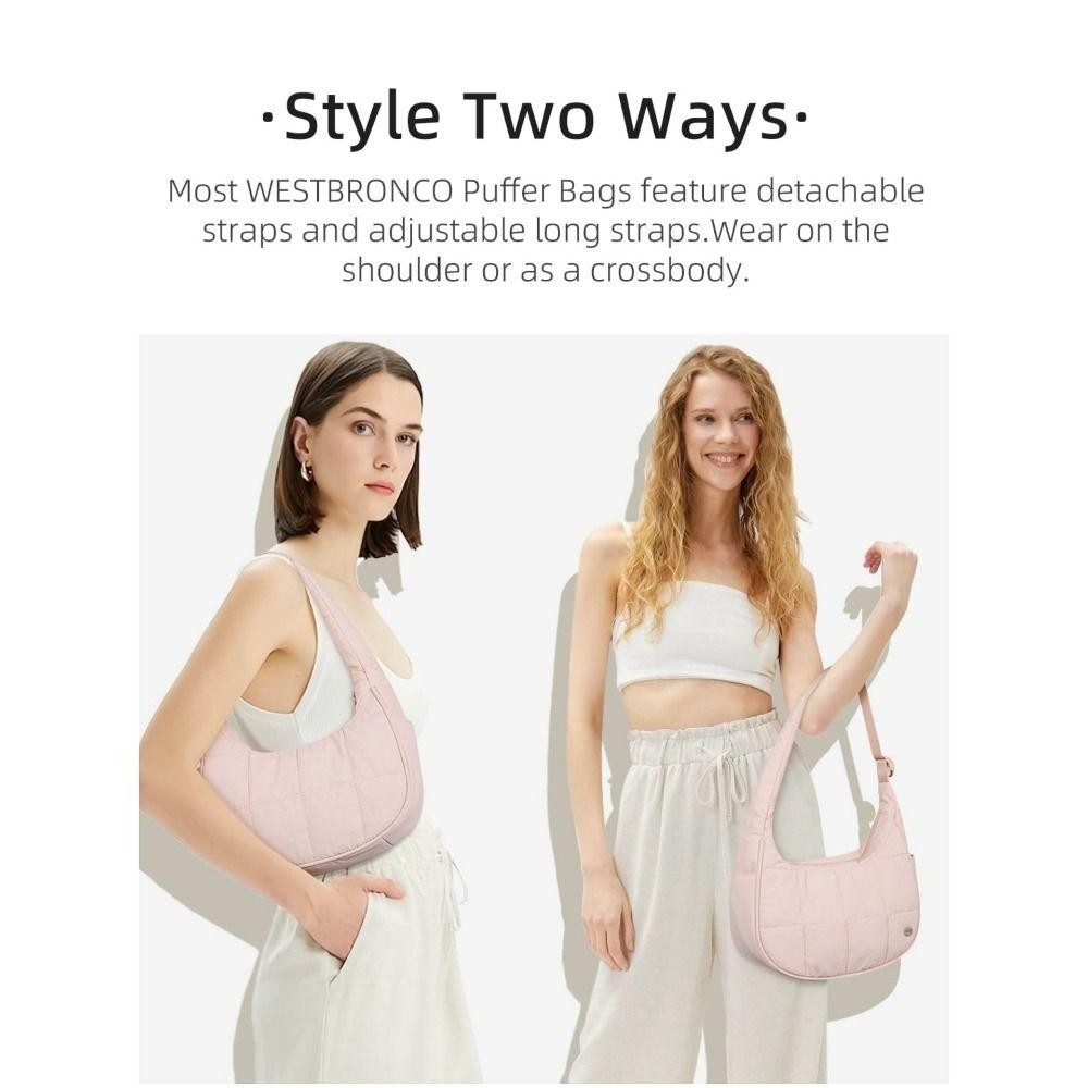 ซิซิว กระเป๋าถือ,กันน้ําความจุขนาดใหญ่ใต้วงแขนกระเป๋า,ผ้าไนลอนที่มีสายรัดปรับได้ปักเป้ากระเป๋าสะพายผู้หญิงสาว