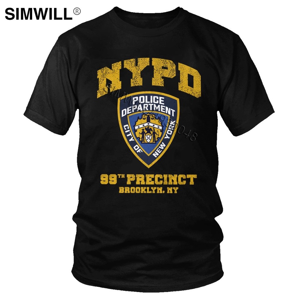 Vintage Brooklyn Nine T เสื้อผู้ชายแขนสั้นผ้าฝ้าย Distressed NY 99 เสื้อยืด 99th Precinct Tee Tops ท