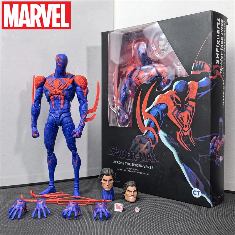 17ซม. Spider-Man 2099 SHF s.h.figuarts CT Spider-Man ข้าม Spider-Verse Part One Action figures รูปปั้น Figurine ของขวัญของเล่น