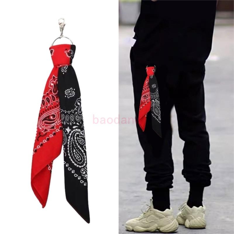 Bdw ห่วงโซ่เอวสไตล์ที่มีเม็ดมะม่วงหิมพานต์พิมพ์ผ้าพันคอสี่เหลี่ยมกางเกงโซ่สําหรับสวมใส่ทุกวัน