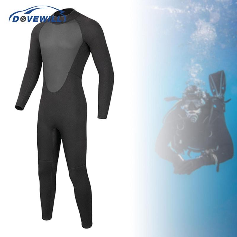 [Dovewill] Men Wetsuit 3mm Neoprene Full Warm ชุดดําน้ําสําหรับ Sailing Canoeing Surfing Body Boarding Water Sports