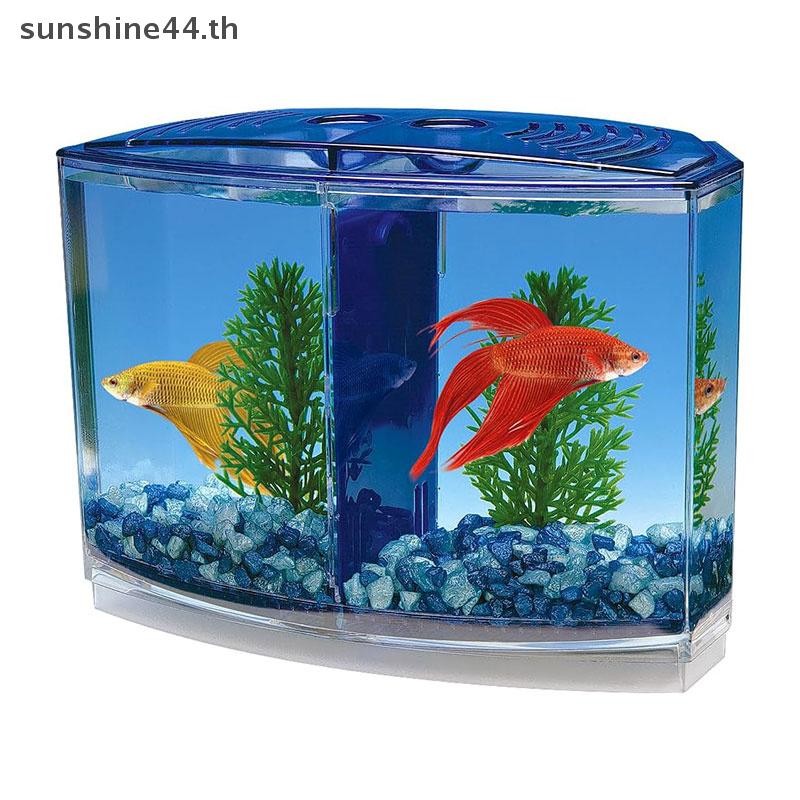FOURSUN ขนาดใหญ่ช่องคู่ Figh กล่องปลา Eco Rumble ปลา Aquarium พลาสติกแยกกล่อง Breeding Box TH