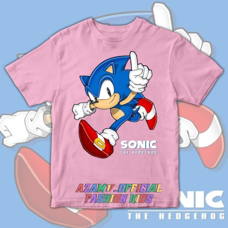 เสื้อยืด Sonic The Hedgehog Children& 39;s ชื่อฟรีทีม Sonic Children& 39;s เสื้อยืด 100-150