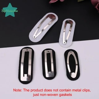 [BigHouseSea] 100pcs รูปไข่ไม่ทอ Tear Drop คลิป snap spacers สี่เหลี่ยมผืนผ้า Felt pads แพทช์ appliques สําหรับสี่เหลี่ยมผืนผ้า hairpins อุปกรณ์เสริมใหม่
