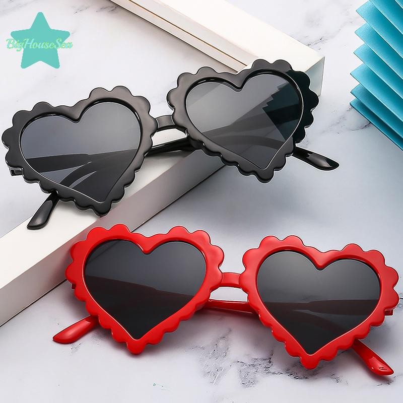 [BigHouseSea] แว่นกันแดดรูปหัวใจสําหรับเด็กเด็กผู้หญิงแว่นกันแดดป้องกันรังสีอัลตราไวโอเลตแว่นตาการ์ตูนน่ารักกลางแจ้ง 
﻿ ใหม่ ใหม่ - รูปที่ 3