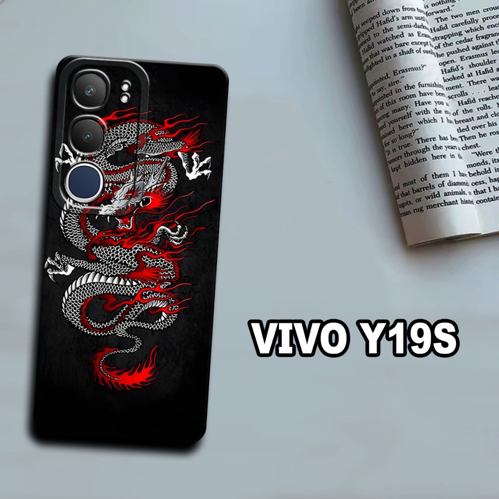 S45-Softcase procamera สําหรับ VIVO Y19S 2024 - VIVO Y19S - วัสดุยางยืดหยุ่น-dragon motif ทุกประเภท 