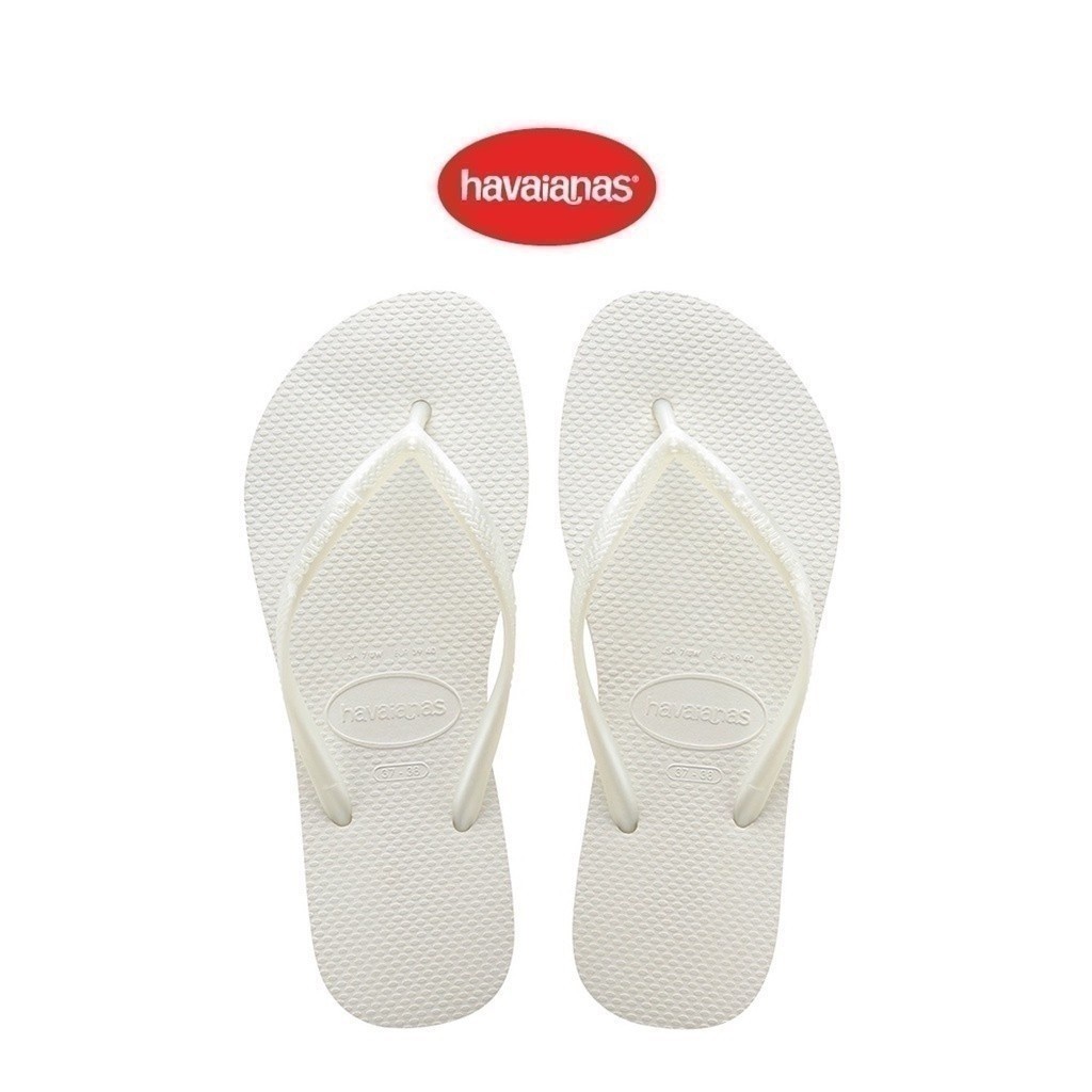HAVAIANAS รองเท้าแตะผู้หญิง Slim Flip Flops WHITE 40000300001F_C2WTXX
