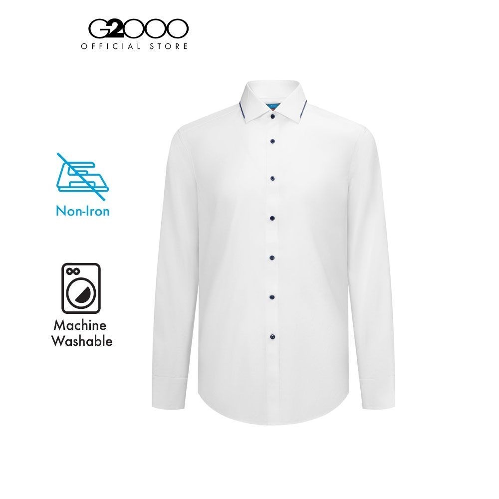 G2000 เสื้อเชิ้ตแขนยาวแบบทางการสำหรับผู้ชาย ทรง Smart Fit รุ่น 4112162200 WHITE