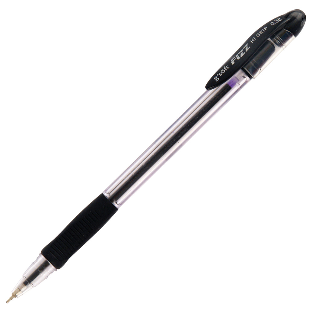 G-Soft ปากกาลูกลื่น 0.38 มม. รุ่น HI-GRIP สีดำ