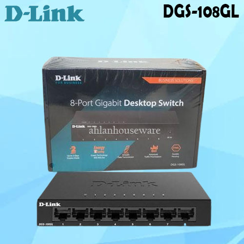 DLINK DGS 108GL SWITCH HUB 8 PORT GIGABIT