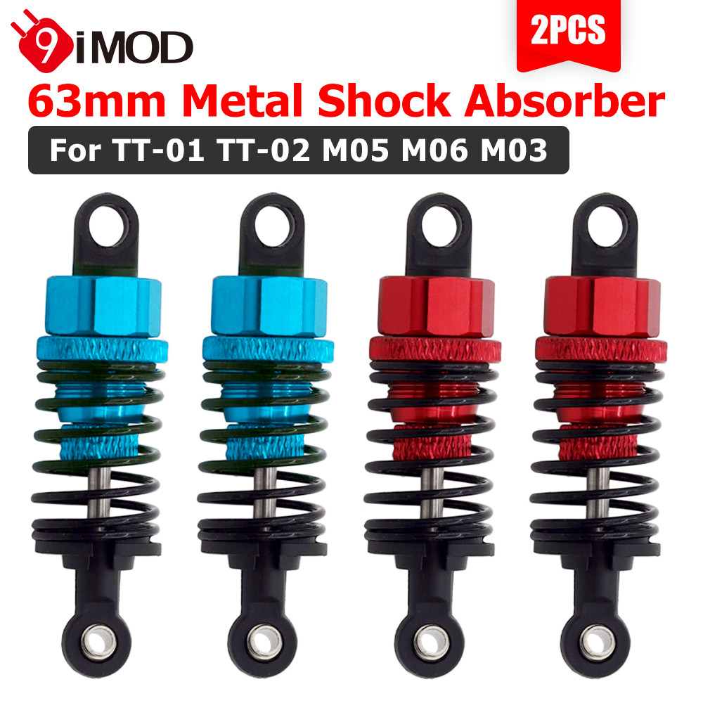 9IMOD 2PCS RC โช้คอัพ 55 มม.สําหรับ Tamiya TT-01 TT-02 M05 M06 M03 TA05 TL-01 TA03