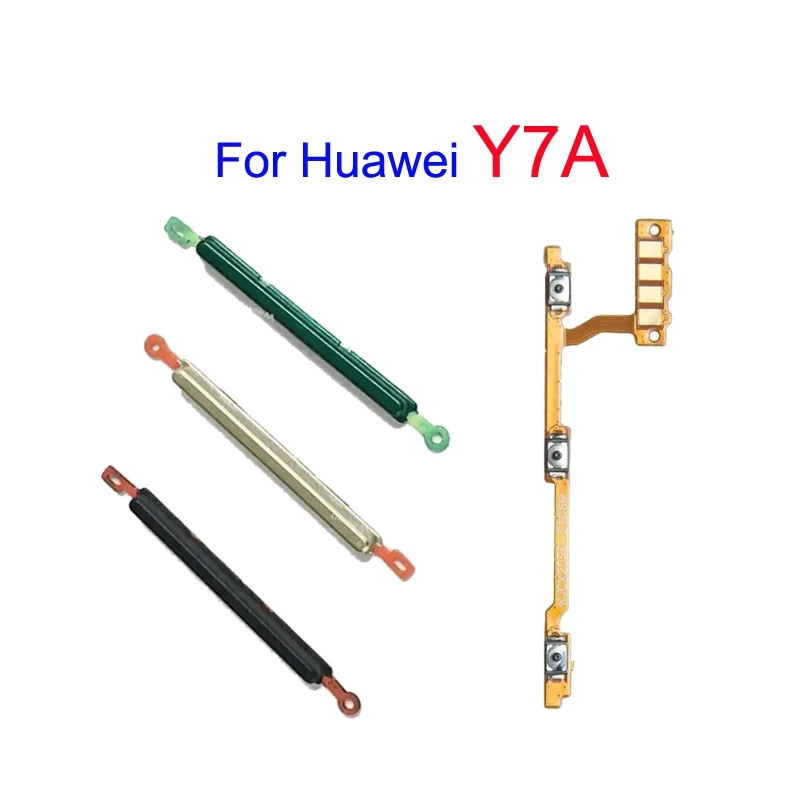 เปิด/ปิดปุ่มสวิทช์ด้านข้าง Volume Up Down ปุ่ม Flex Cable Replacement สําหรับ Huawei Y7A