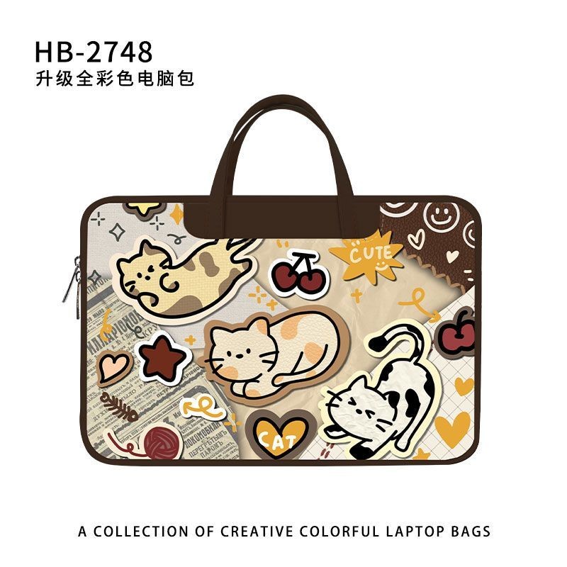กระเป๋าแล็ปท็อป Cartoon Merad กระเป๋าคอมพิวเตอร์แบบพกพาหญิง14นิ้ว 15.6นิ้ว เก็บแท็บเล็ตโน๊ตบุ๊ค
