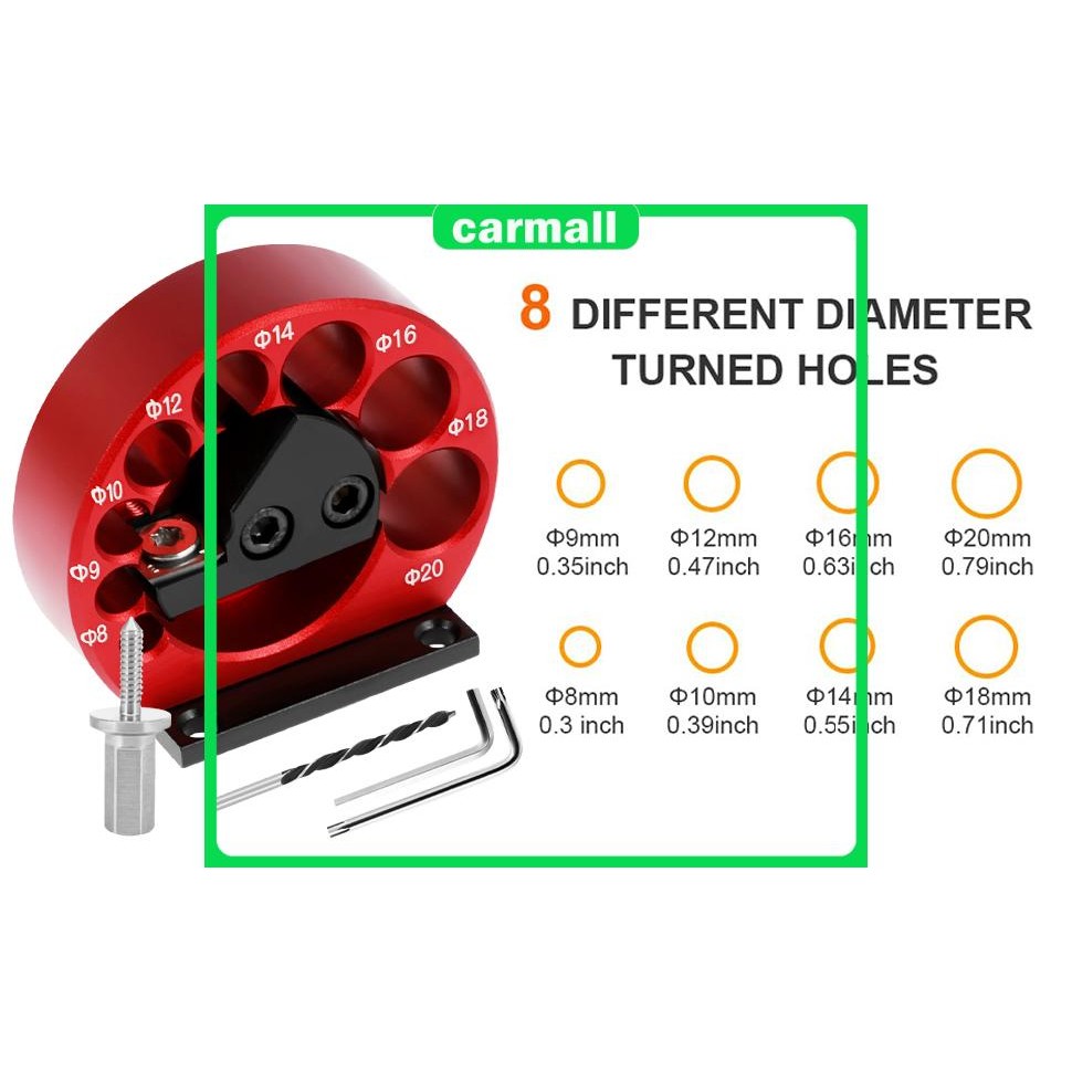 Dowel Maker Jig Kit 8-20 มม.Dowel Maker เครื่องตัด 8 หลุม Dowel รอบ Rod Sticks Maker Jig SHOPSBC5870