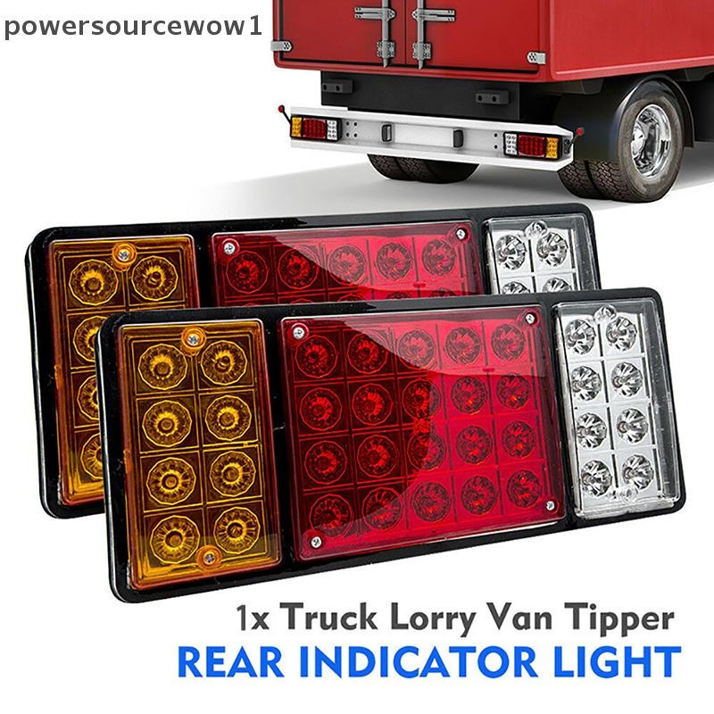 Wow 12V 36LED ไฟท้ายด้านหลังเบรคหยุดไฟแสดงสถานะโคมไฟรถพ่วงรถบรรทุก Van Caravan TH