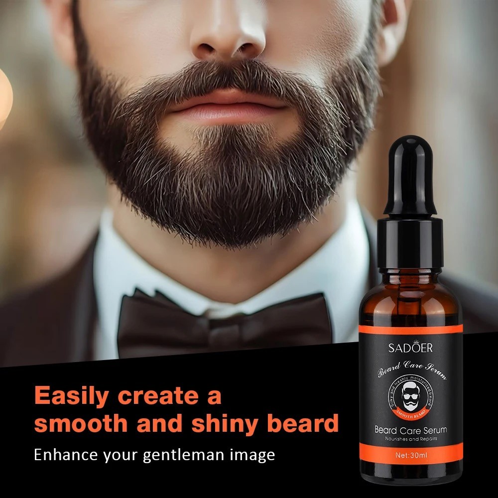 Beard Oil Moisturizing หนวด Conditioner Oil Shine Soften Beards เสริมสร้างหนวด Smooth Nourishing Bea