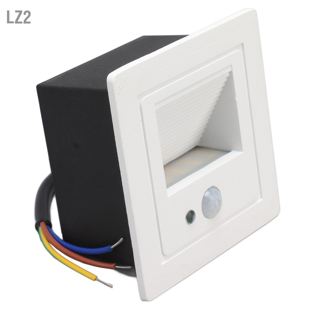 LZ2 LED Corner Wall Lamp Recessed Warm White Iron Baking Varnish Body Induction Step Light for Stair