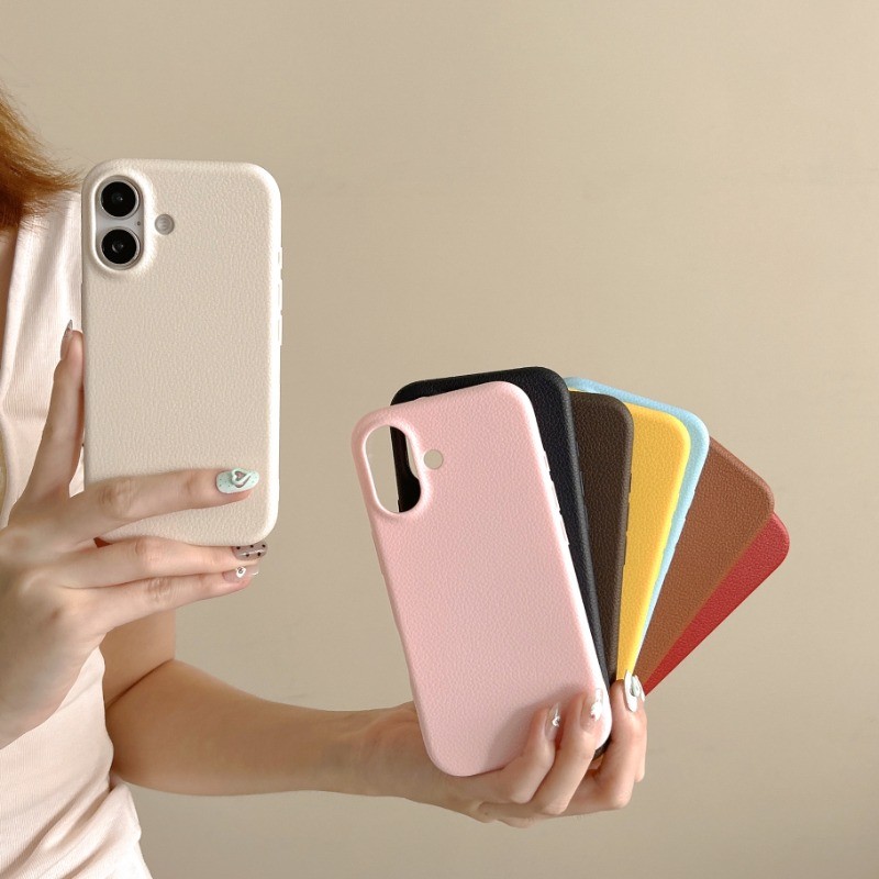 Iphone 16 15 14 13 12 11 Pro Max X XR XS Max 7 8 Plus INS หนังลายลิ้นจี่ high-end สินค้ายอดนิยมเคสโทรศัพท์ปกอ่อน