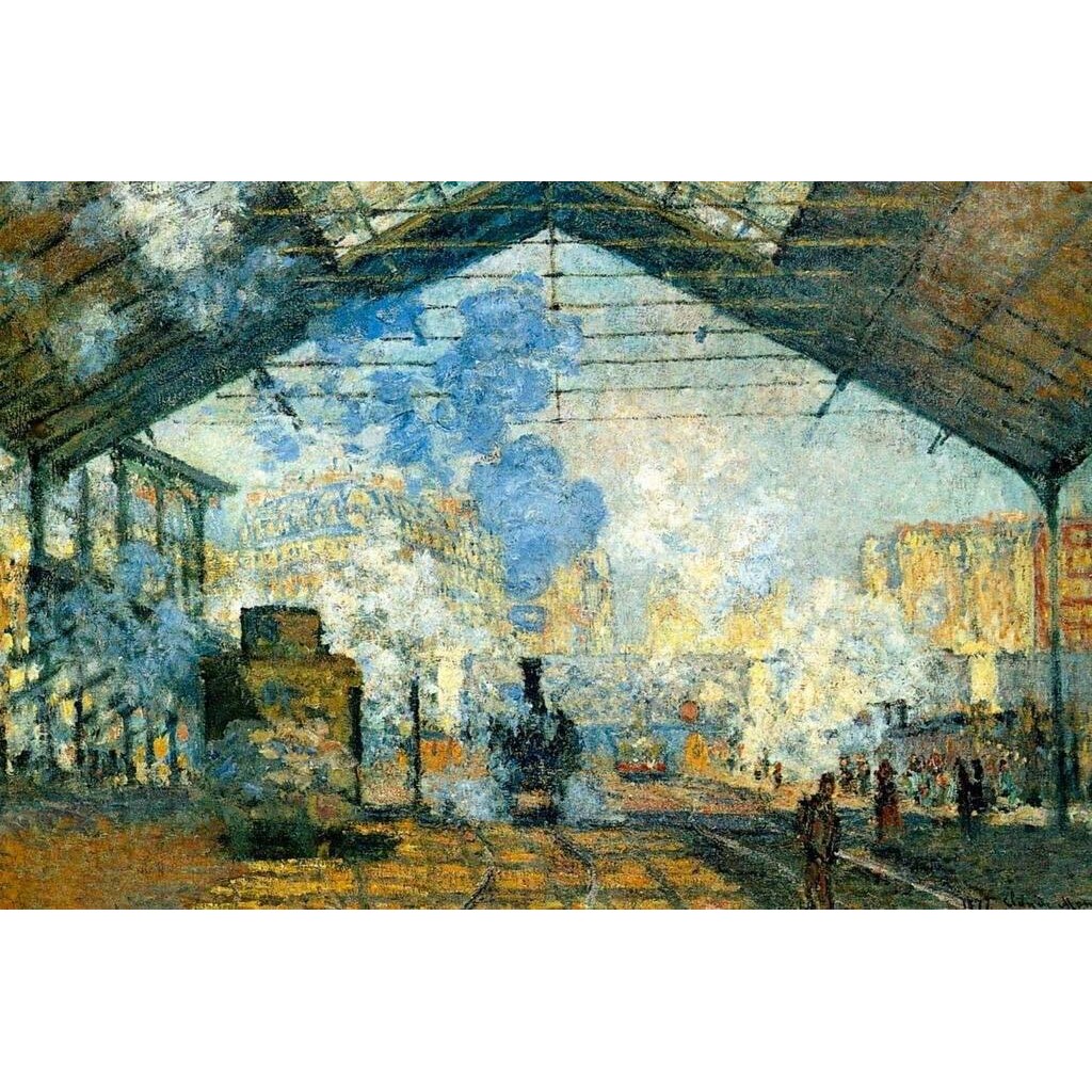 Claude Monet La Gare Saint Lazare Impressionist Art โปสเตอร์ Claude Monet พิมพ์ธรรมชาติภูมิทัศน์ภาพว