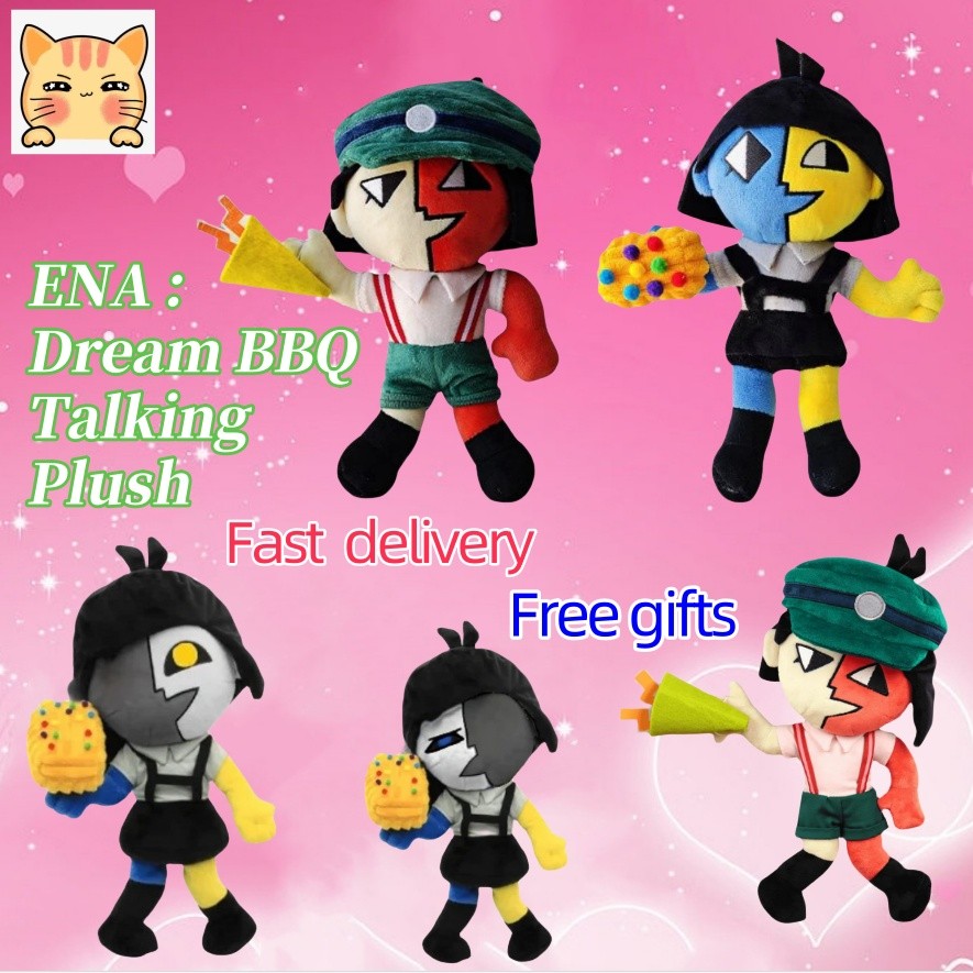 BCTENA Dream BBQ25cm ENA Dream BBQ Talking Plush ของเล่นตลก ENA: Dream BBQ Chapter 1 Plushie ตุ๊กตาข