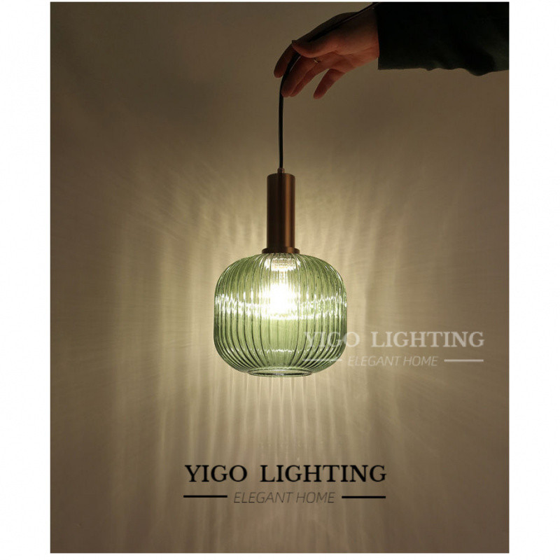 โคมไฟห้อย ย้อนยุคอเมริกัน E27 LED โคมไฟ โคมไฟระย้า แก้ว โคมไฟเพดาน Ceiling Lights ไฟหัวเตียง