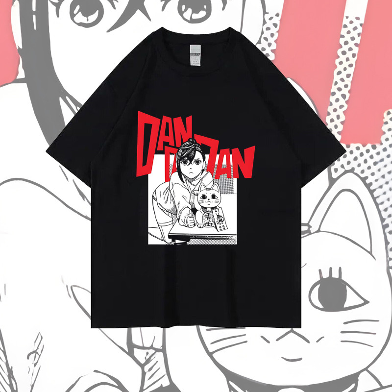 Dan Da Dan การ์ตูนตลกพิมพ์เสื้อยืดแขนสั้น Daredevil การ์ตูนอะนิเมะเสื้อผ้า