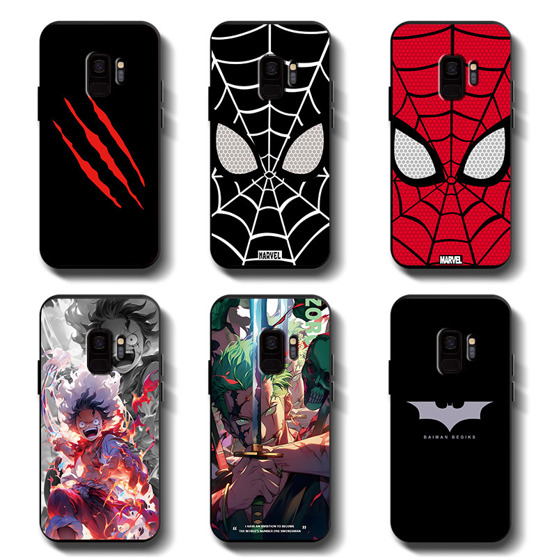 ปลอกอ่อนสีดําสําหรับ Samsung galaxy S9 S9plus Anti-Scratch กล้องป้องกันกรณี UV สีออกแบบ TPU กรณีเต็มรูปแบบยางซิลิโคนกันกระแทกเคสโทรศัพท์