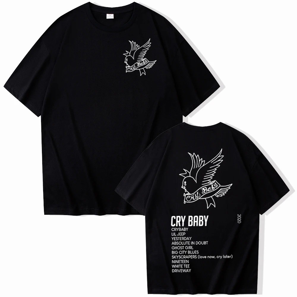 COD Lil Peep Crybaby เสื้อ Lil Peep เพลงอัลบั้มเสื้อ Lil Peep Merch ของขวัญสําหรับ Lil Peep แฟน O-คอ
