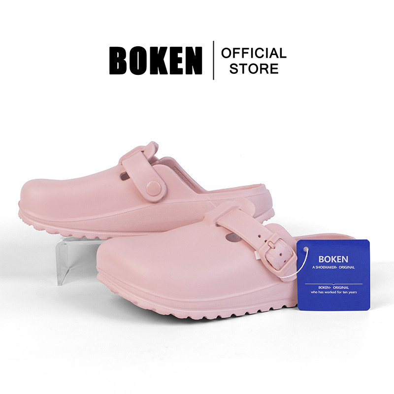 BOKEN Womens Sandals Mules รองเท้าแตะกันลื่น Arch Support EVA ในร่มกลางแจ้ง All-Day