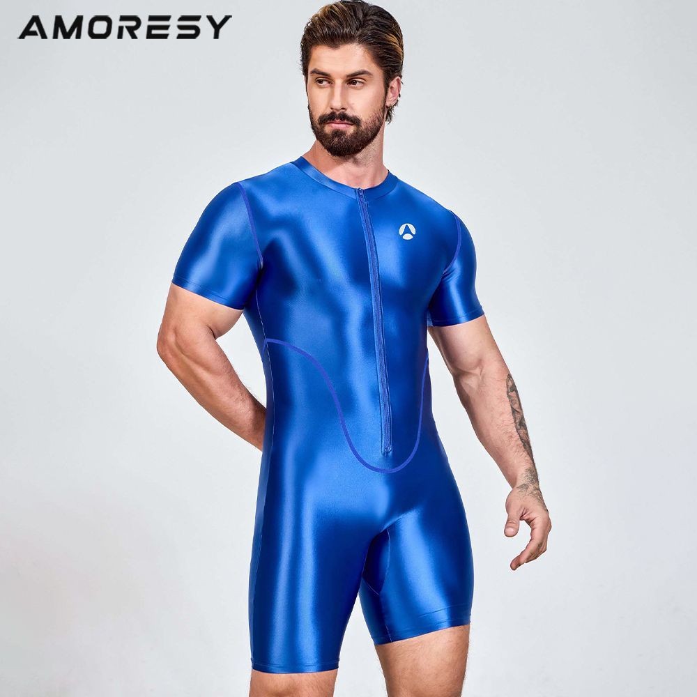 ชุดกีฬา AMORESY Olympus เสื้อแขนสั้น กางเกงขาสั้น สำหรับปั่นจักรยาน ว่ายน้ำ ฟิตเนส มวยปล้ำ วิ่ง