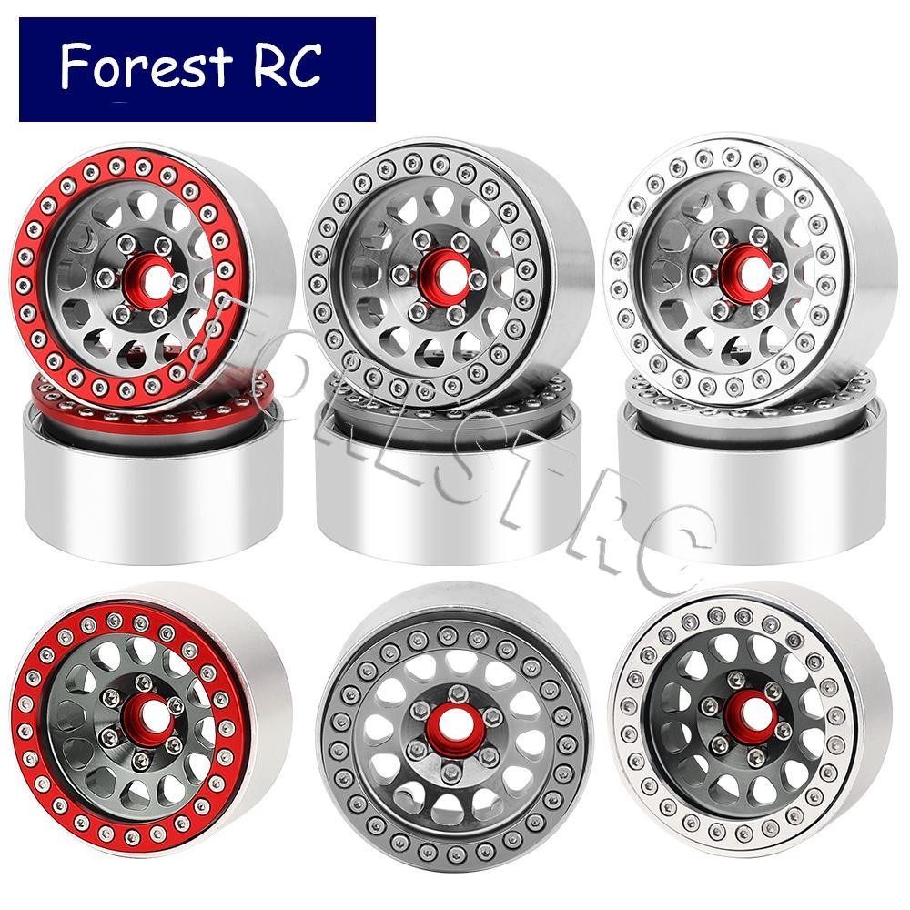 โลหะ 1/4pcs 1.9 Beadlock ล้อ Hub ขอบสําหรับ 1/10 RC Crawler รถ Axial SCX10 III D90 AXI03007 90046 TRX-4 Redcat GEN 8