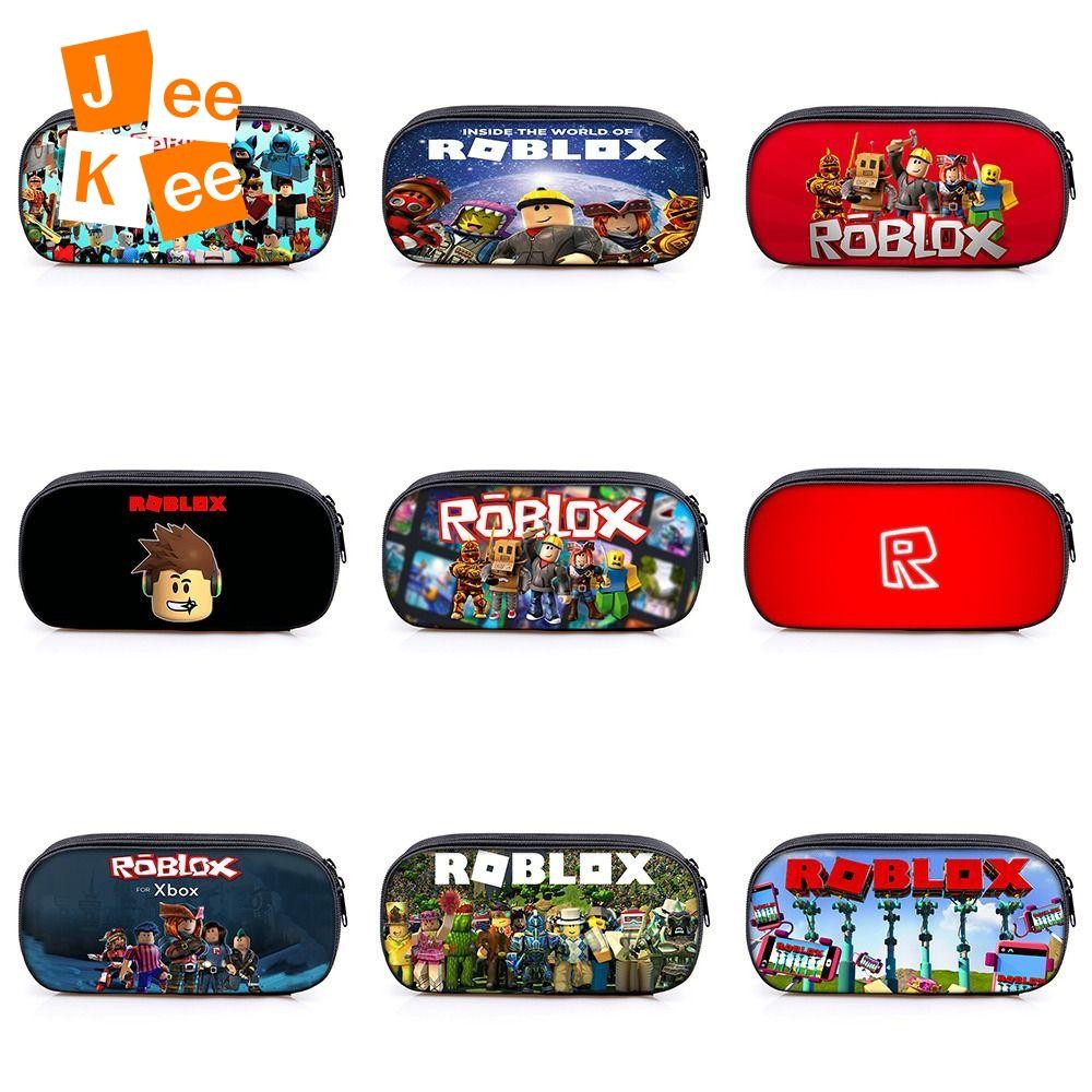 JEEKEE กระเป๋าดินสอ, การพิมพ์กล่องปากกาโพลีเอสเตอร์ Roblox, กระเป๋าเครื่องเขียนชั้นเดียวเย็นเด็กนักเรียน