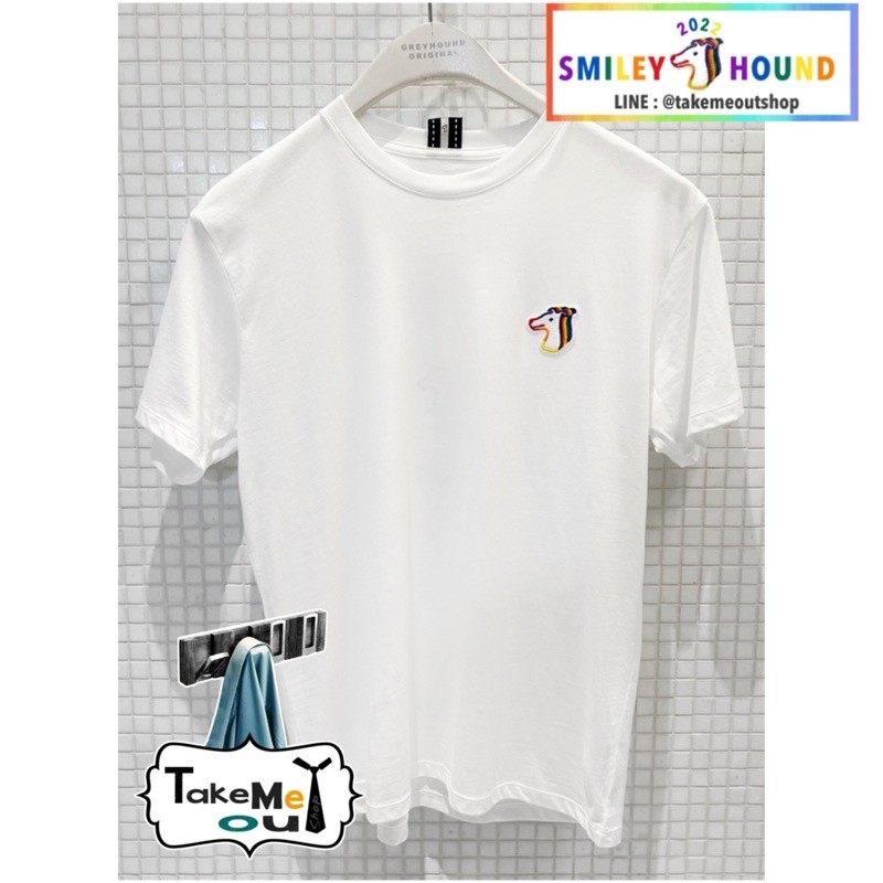 SMIL.YHOUND เสื้อยืดพิมพ์ลายคอกลมผ้าฝ้าย