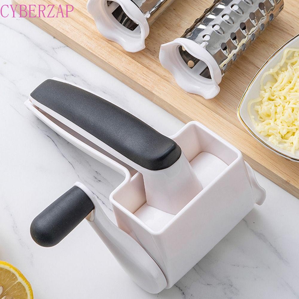 CYBERZAP Parmesan Cheese Shredder, 3-in-1 Multi-Cranked Cheese Scraper, มือถือสแตนเลสกลอง Hand Crank เครื่องขูดช็อคโกแลต – โปรปัง