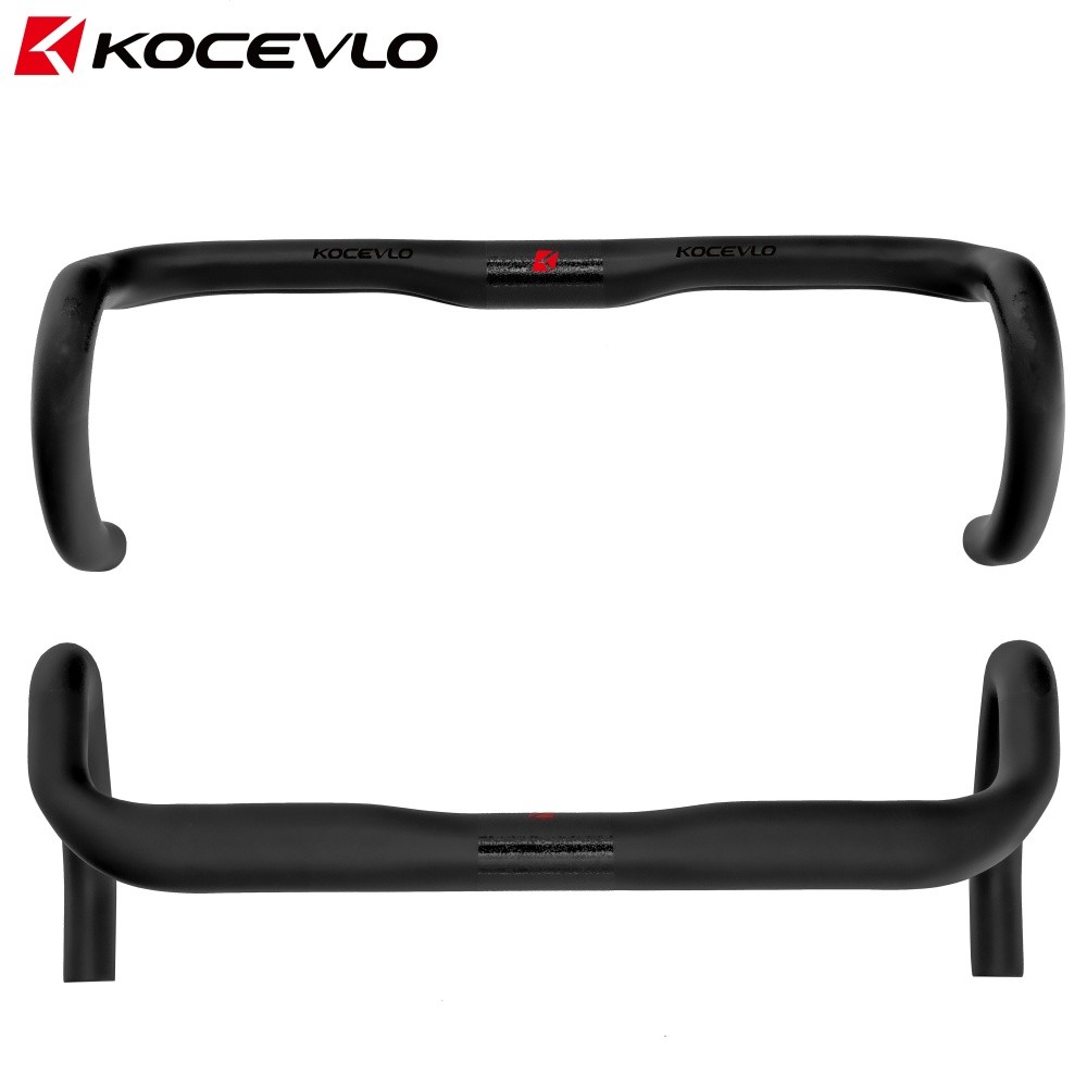 KOCEVLO คาร์บอนไฟเบอร์มือจับถนน 400/420/440 มม.Bent Bar สีดํา Matte Finish จักรยานเสือหมอบคาร์บอน Handlebar ชิ้นส่วนจักรยาน