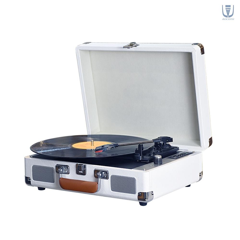 Fast Ship Vintage Vinyl Record Player BT Phonograph USB Recording 33/45/78RPM Support for 7/10/12inc