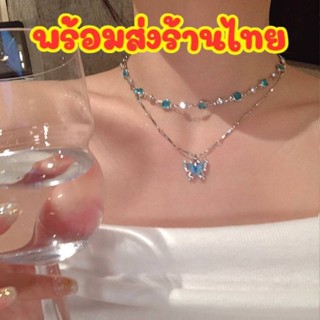 ร้านไทยพร้อมส่ง จี้ผีเสื้อ สร้อยคอเซ็ท 1 เส้น แฟชั่น เครื่อง…