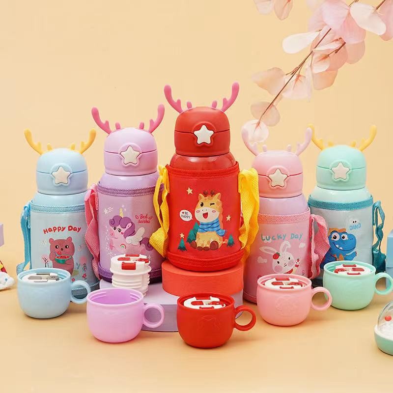 พร้อมส่ง1.1Lระติกน้ำสแตนเลส เก็บร้อน-เย็น กระติกน้ำ กระติกน้ำ มีหูจับพกพาง่าย กระติกน้ำเด็กเก็บอุณหภูมิ