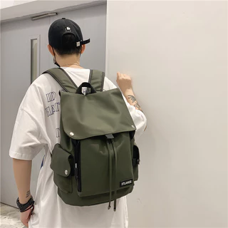 Pearsbags กระเป๋าสะพายคู่ แผนกวัน ins ผู้ชาย ความจุขนาดใหญ่ สันทนาการ กระเป๋าเดินทาง วิทยาลัย นักเรียน กระเป๋านักเรียน